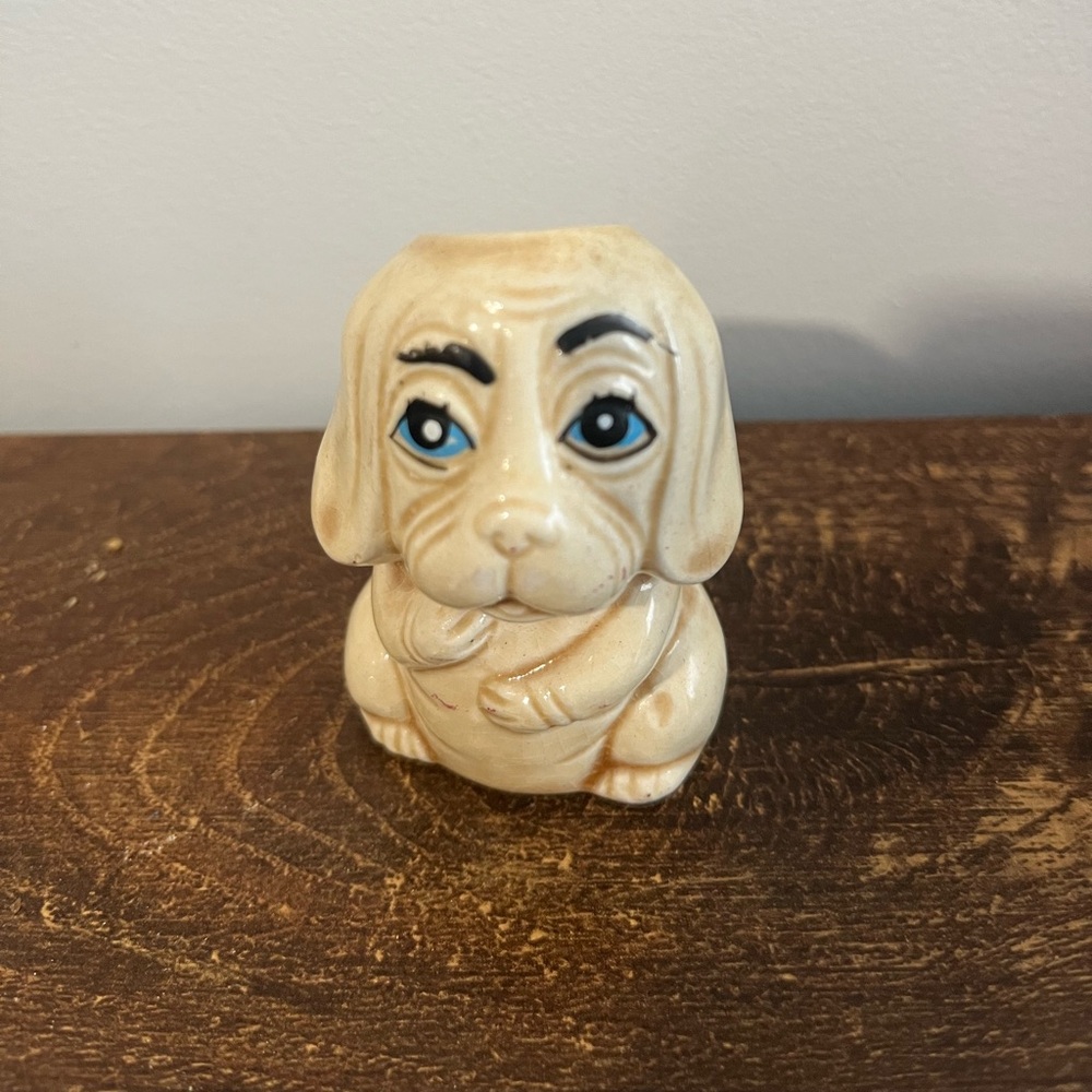 Vintage dog toothpick holder